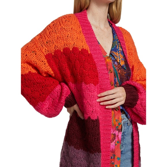 NEW Farm Rio Striped Cardigan Multi Small - Picture 10 of 17